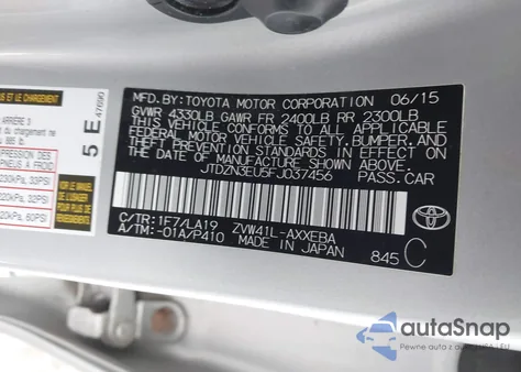 2015 Toyota Prius V Five from USA, damaged, VIN JTDZN3EU5FJ037456